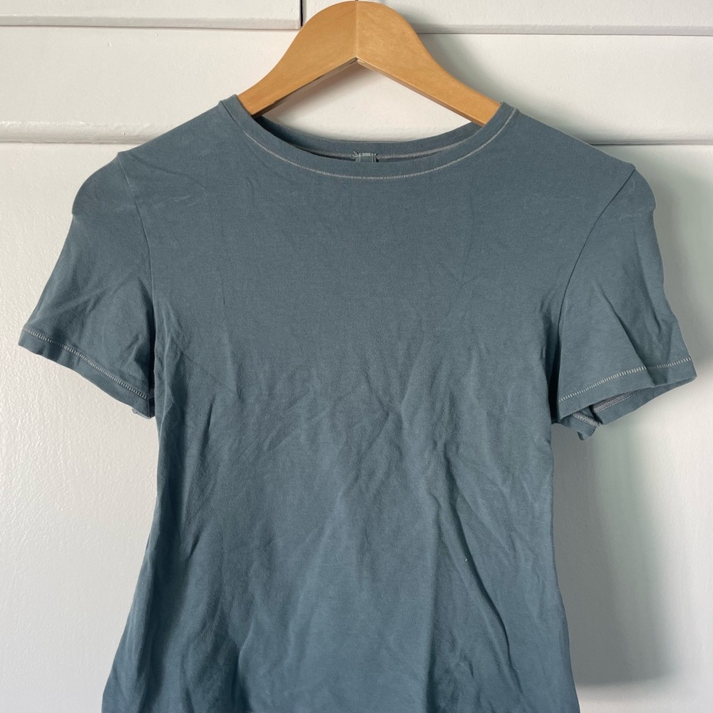 SKIMS Slate Blue Short Sleeve Tee